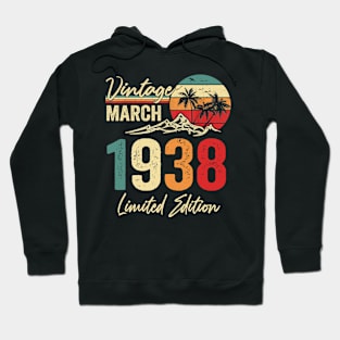 vintage 1938 march birthday Hoodie